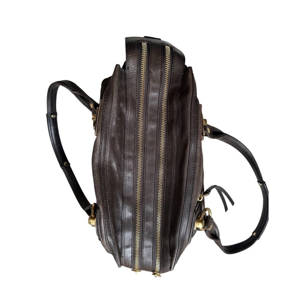COACH 12475 Hampton Lindsay Espresso Brown Leather Brass Turnlock Hangtag y2k - Picture 4 of 14